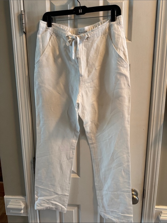 Cubavera Pants - White Drawstring Sweatpants